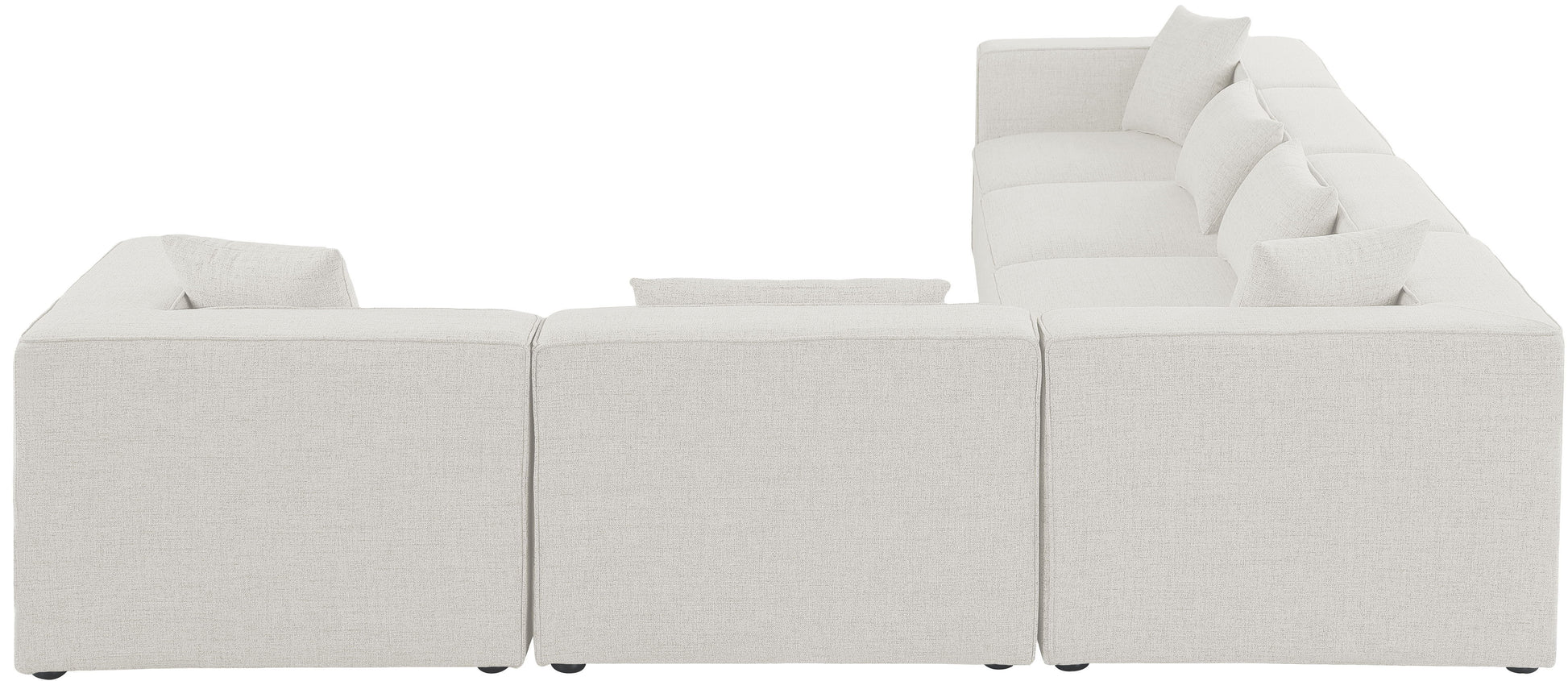 Cube - Linen 6 Piece Modular Corner Sectional