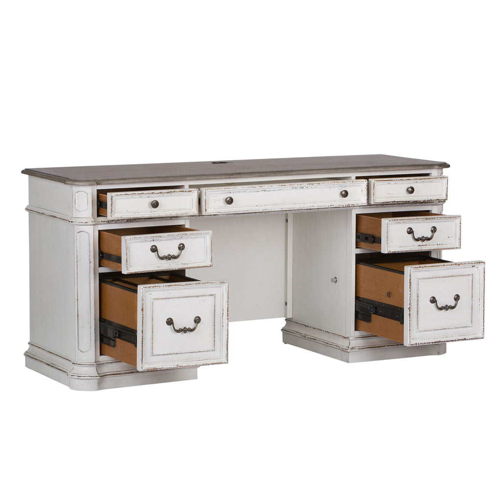 Magnolia Manor - Credenza - White - Framed Drawers