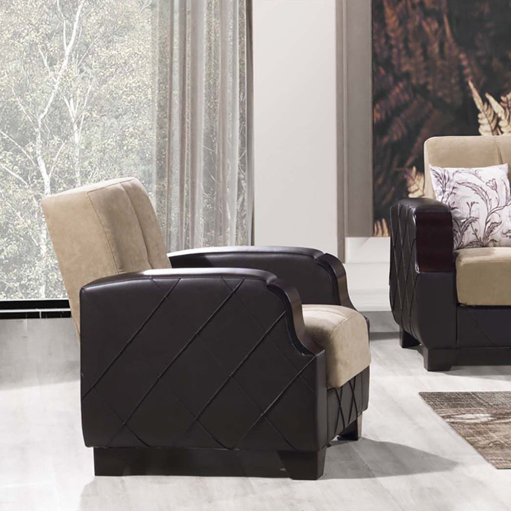 Ottomanson Molina - Upholstered Convertible Armchair With Storage