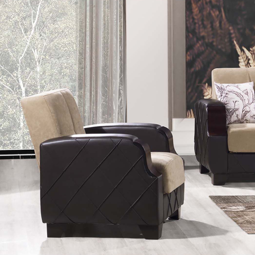 Ottomanson Molina - Upholstered Convertible Armchair With Storage