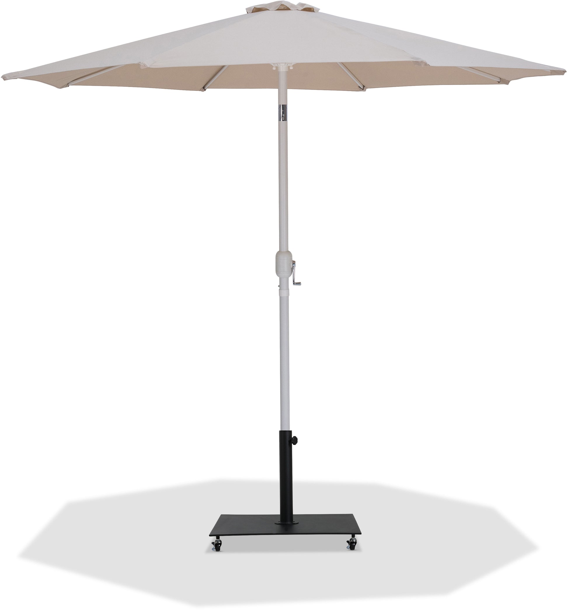 Fiji - Aluminum Patio Umbrella With Square Black And White Base