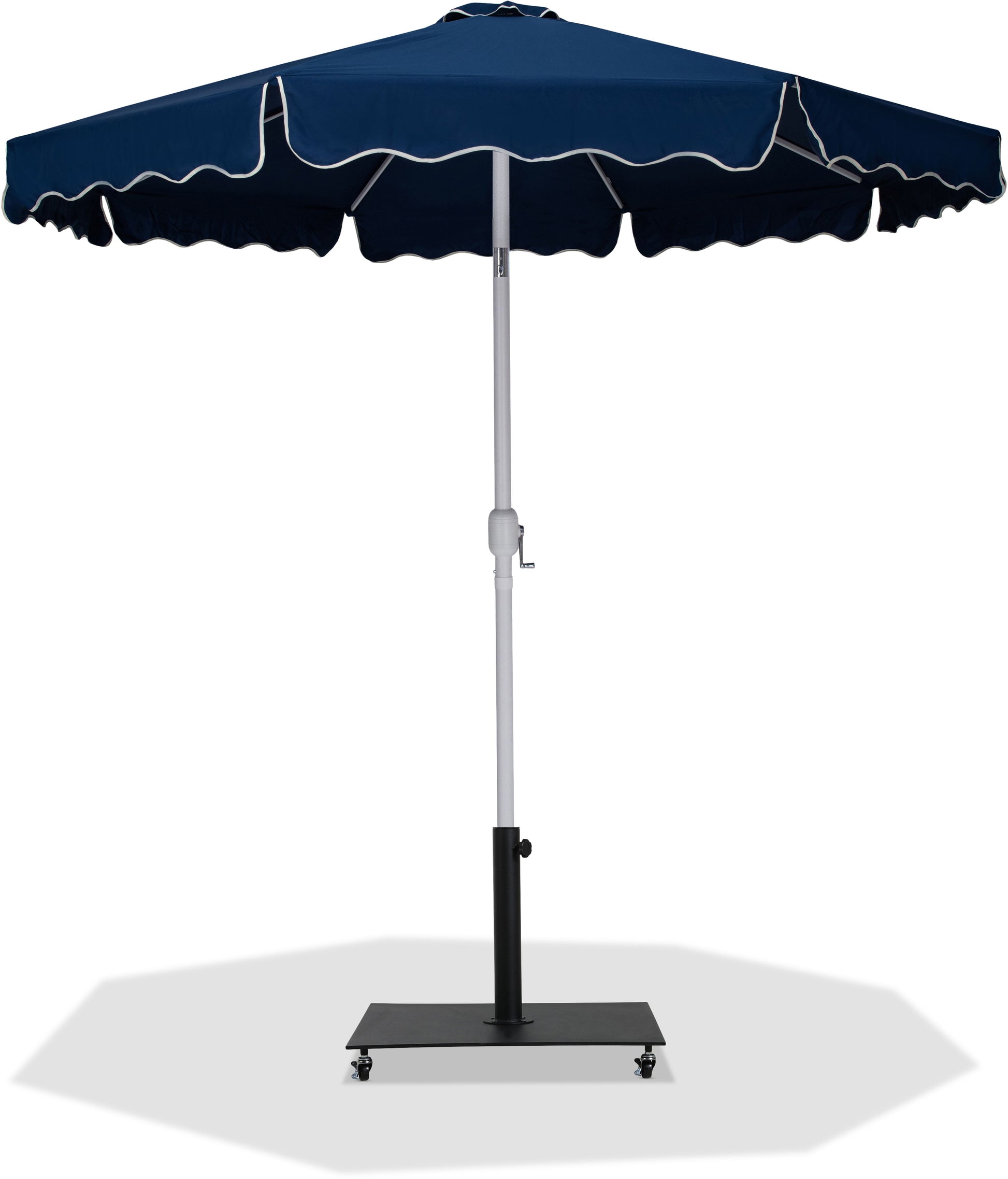 Amalfi - Aluminum Patio Umbrella - Black Base / White Pole
