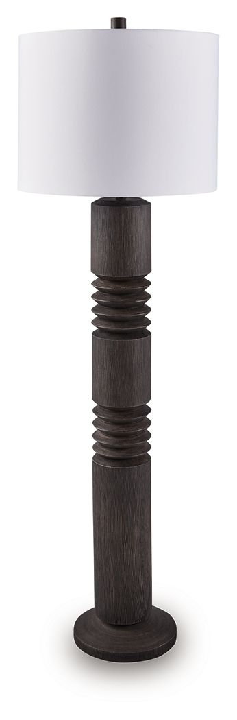 Fainwell - Distressed Black - Poly Floor Lamp