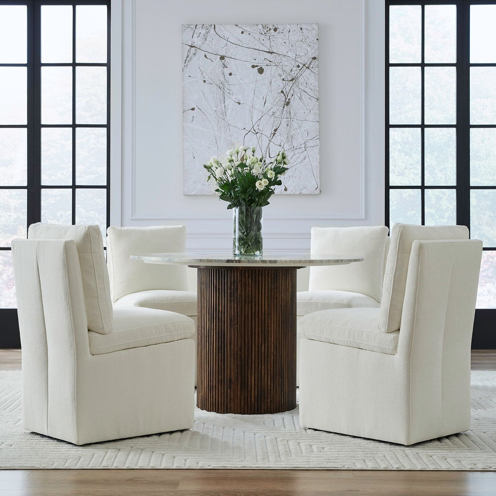 Accent Dining - Accent Dining Chair With Casters