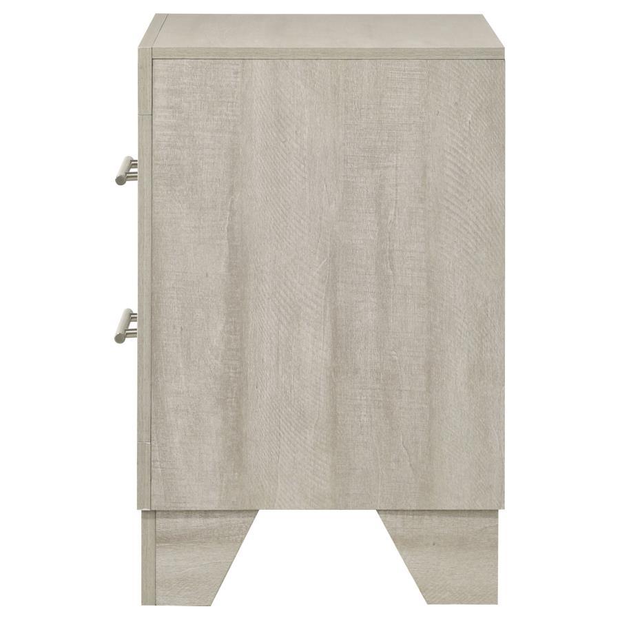 Trenton - 2-Drawer Nightstand Bedside Table - Rustic Cream