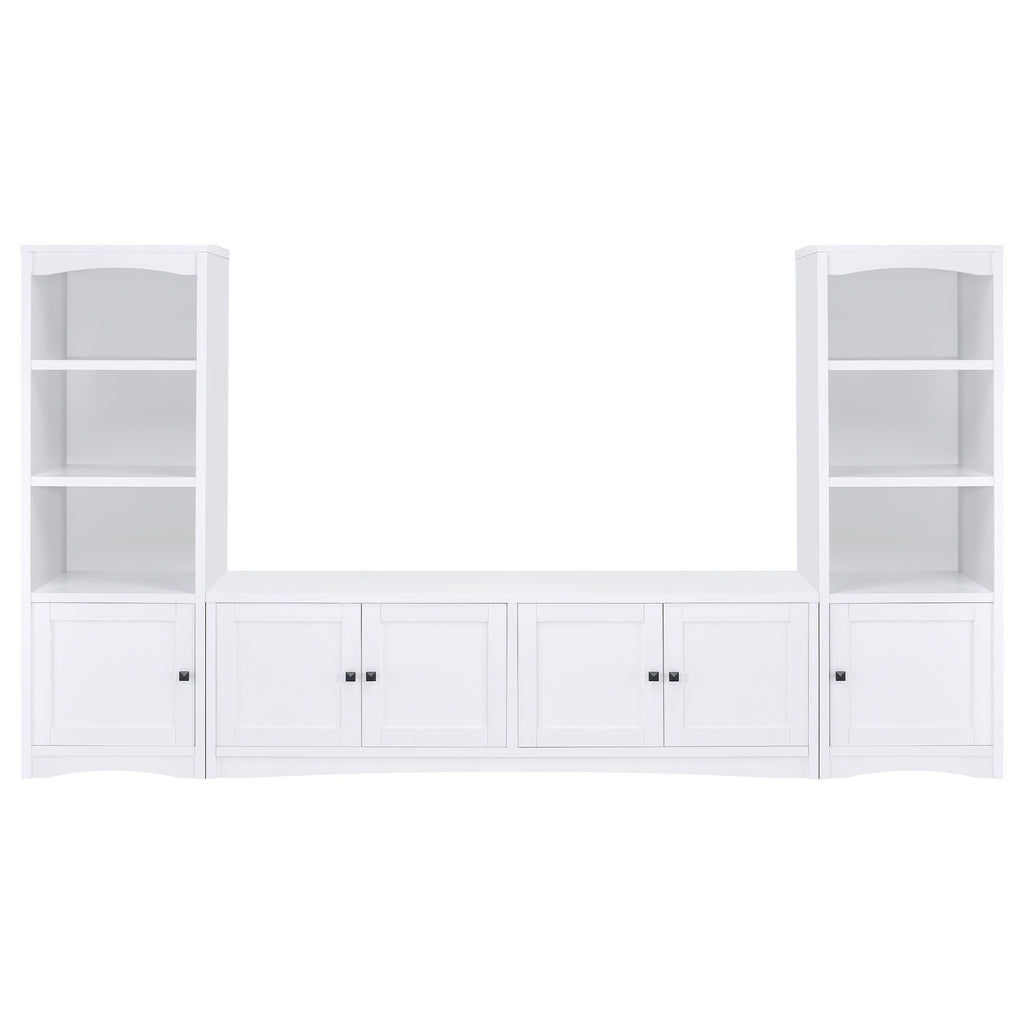 Laughlin - 3-piece Entertainment Center TV Stand - White
