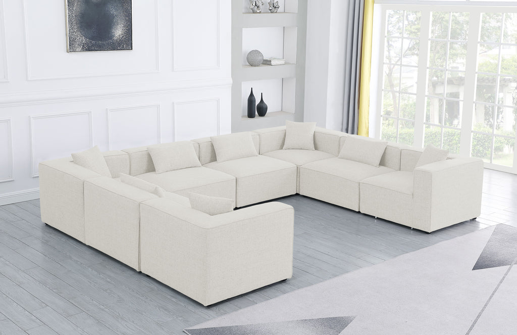 Cube - Linen 8 Piece Modular Sectional