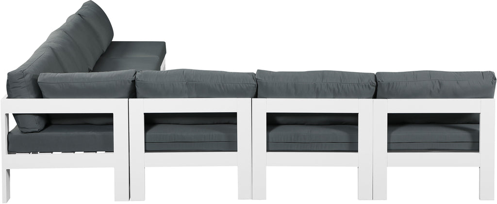 Nizuc - Outdoor Patio 7 Piece Modular Sectional With White Frame