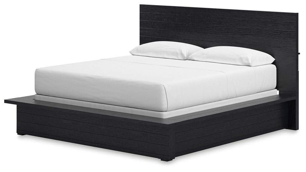 Londer - Black - California King Panel Bed