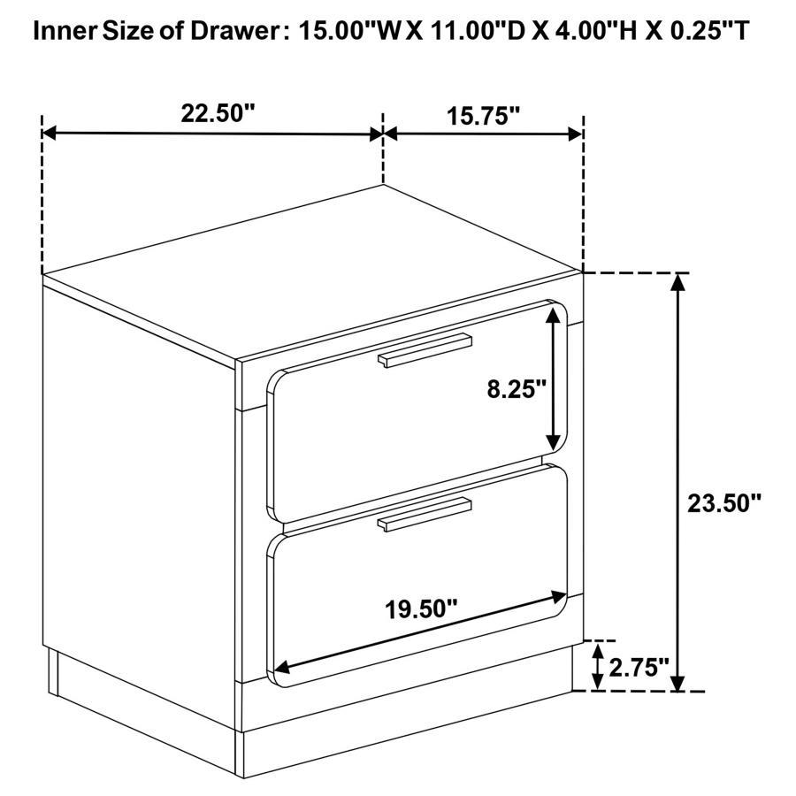 Caraway - 2-Drawer Nightstand