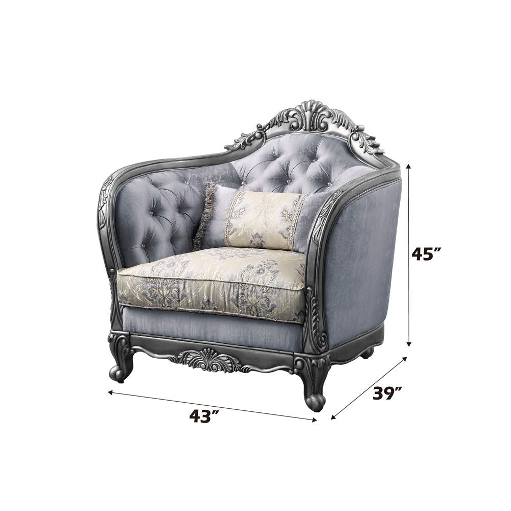 Ariadne - Chair - Fabric & Platinum