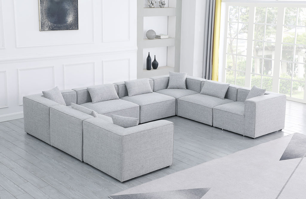 Cube - Linen 8 Piece Modular Sectional