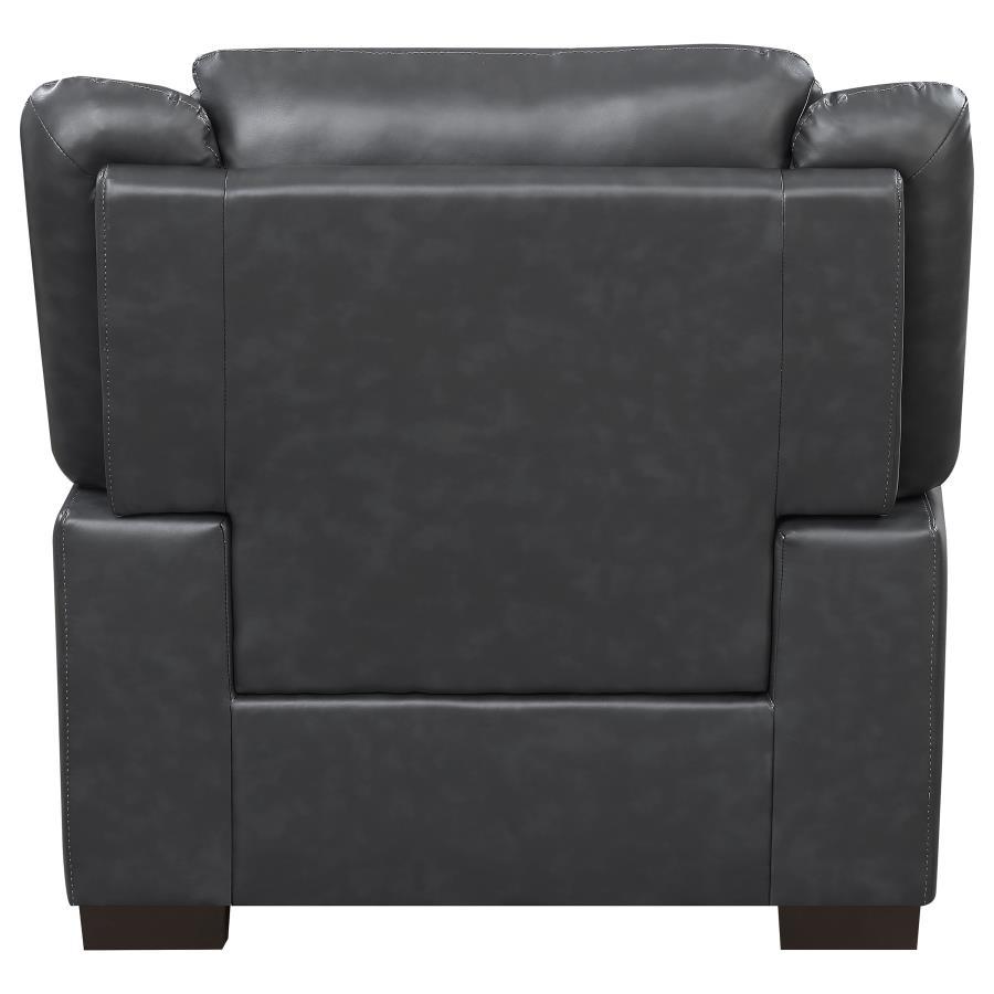 Arabella - Upholstered Padded Arm Accent Chair - Gray