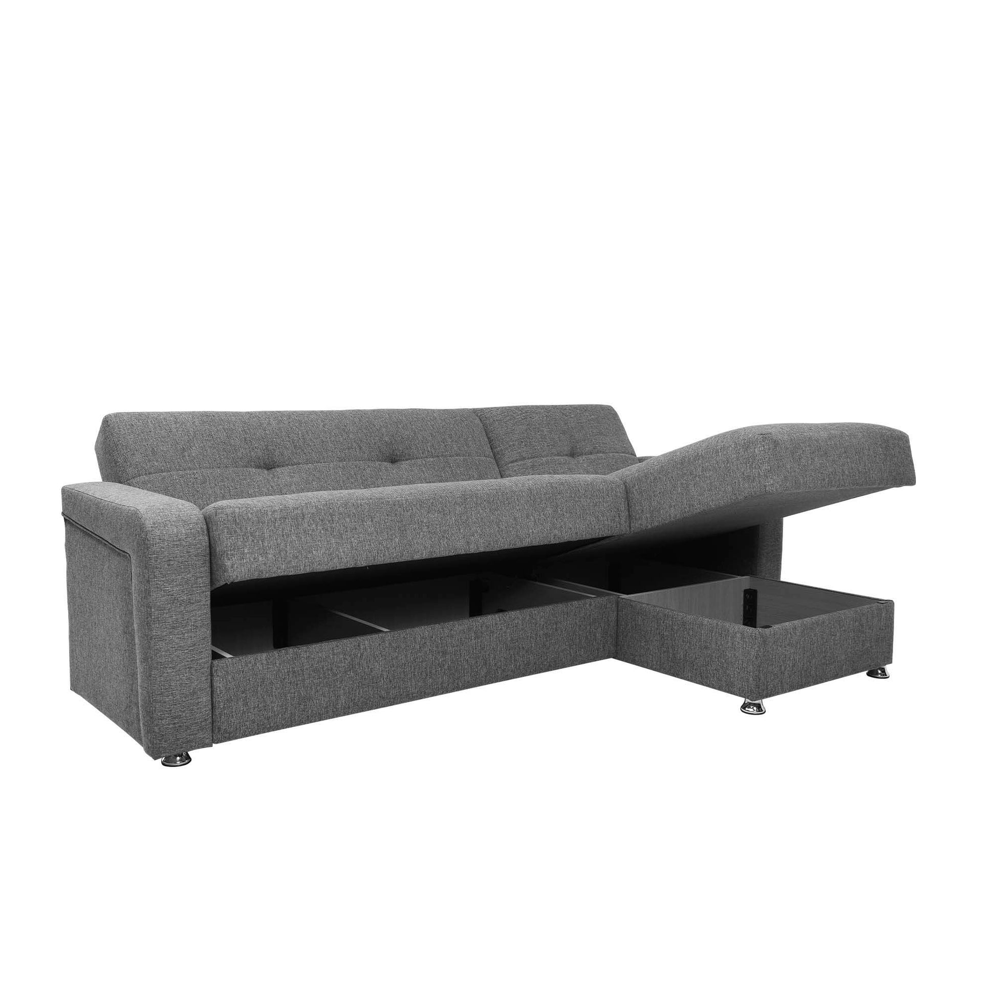 Ottomanson Harmony - Upholstered Convertible Chaise Lounge With Storage