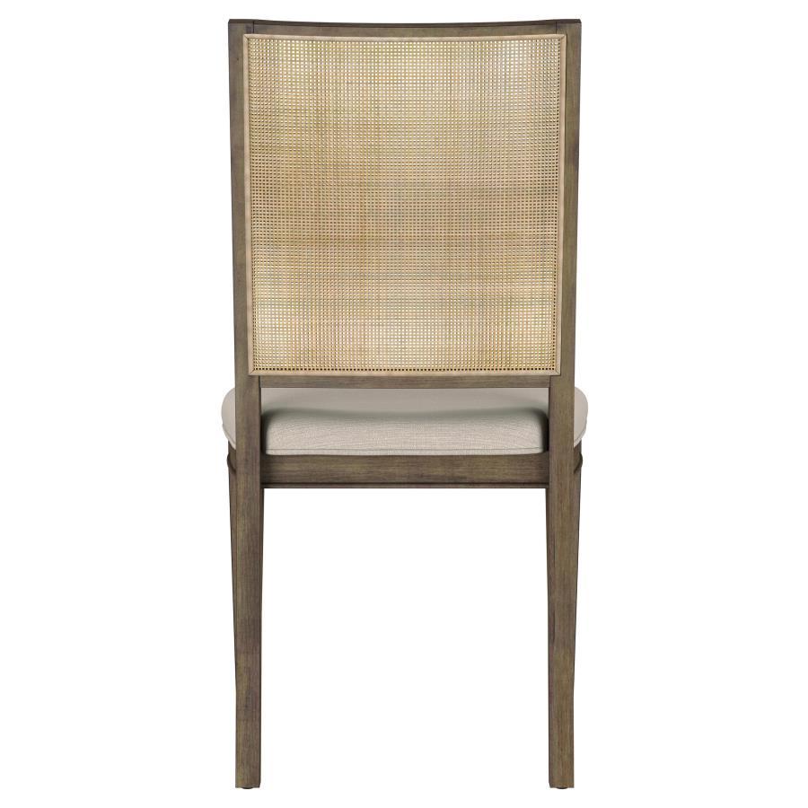Matisse - Woven Rattan Back Dining Side Chair Brown (Set of 2) - Dark Brown