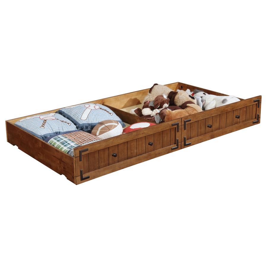 Oakdale - Wood Twin Daybed with Trundle - Rustic Honey