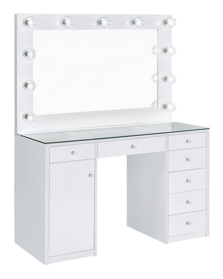 Acena - 7-Drawer Vanity Set With Lighting
