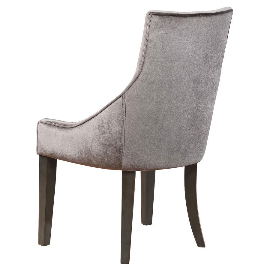 Phelps - Velvet Upholstered Dining Side Chair (Set of 2) - Gray