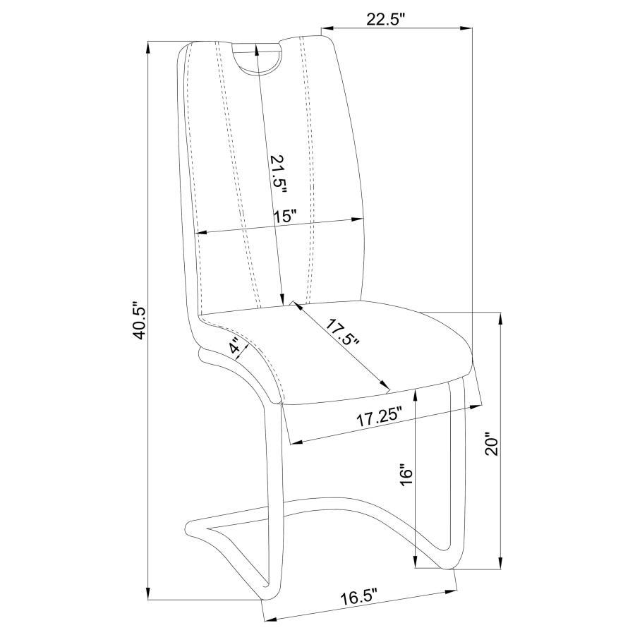 Brooklyn - 5 Piece Rectangular Dining Set - White High Gloss