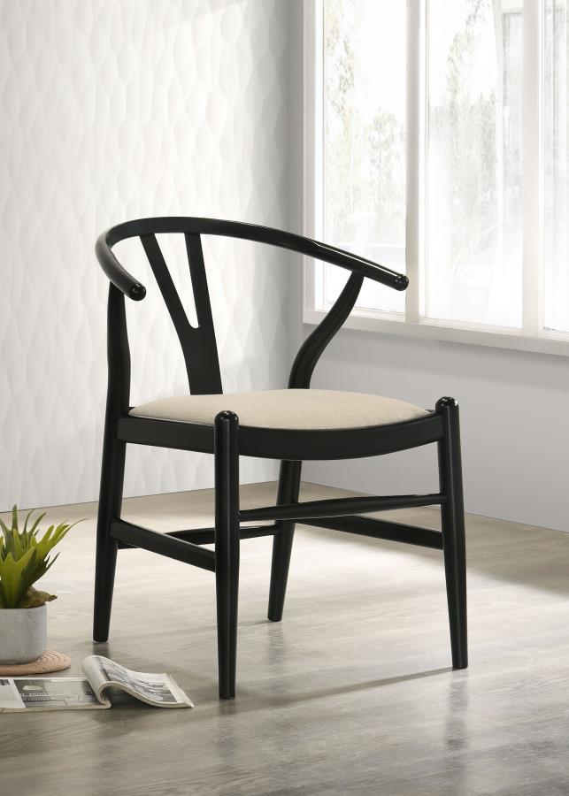 Crestmont - Wood Wishbone Dining Side Chair (Set of 2) - Black