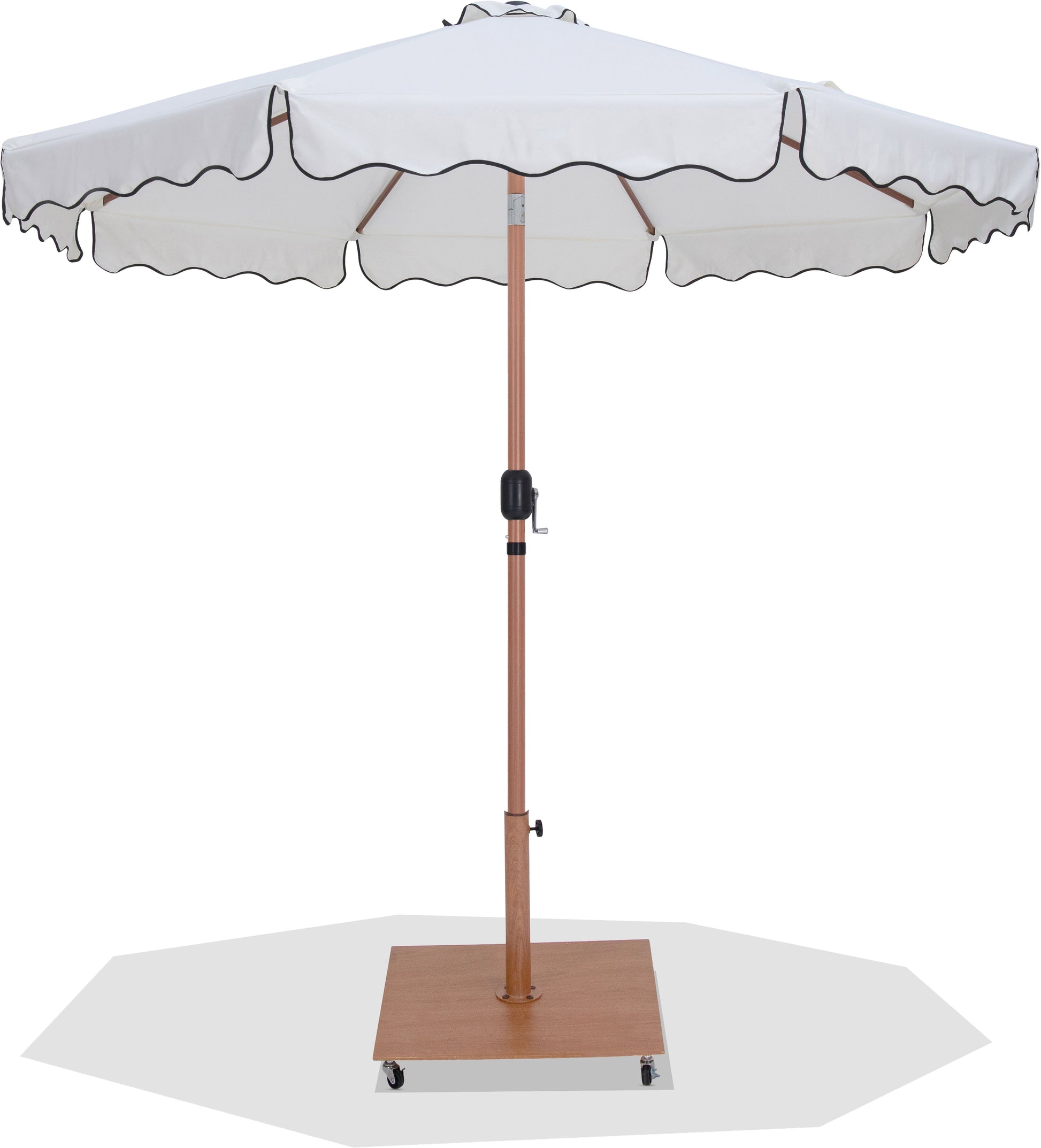 Amalfi - Aluminum Patio Umbrella - Light Brown Base / Light Brown Pole