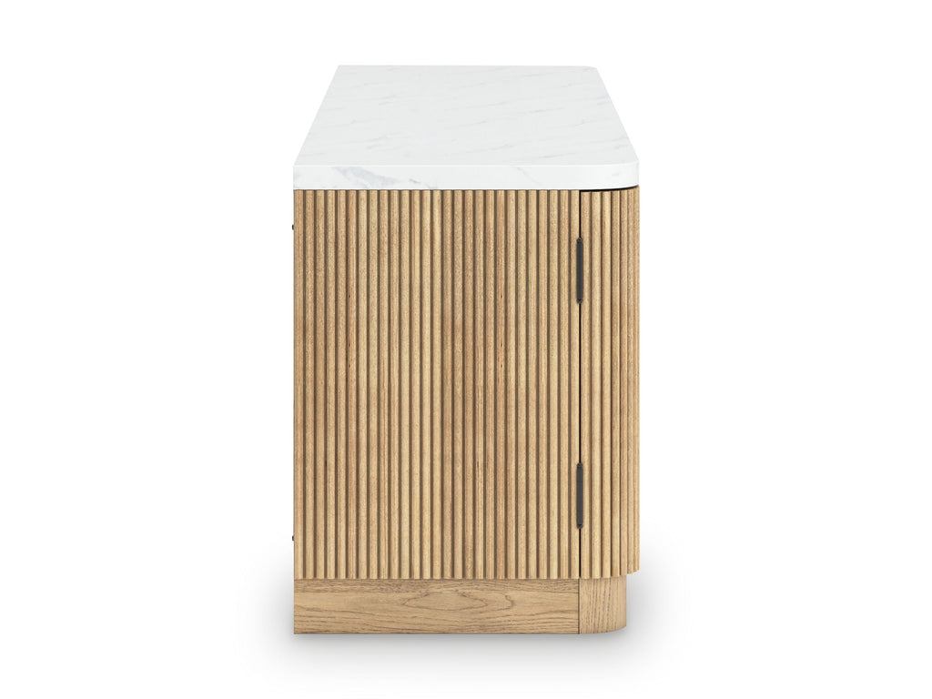 Camdill - Light Brown - XL TV Stand With Fireplace Option