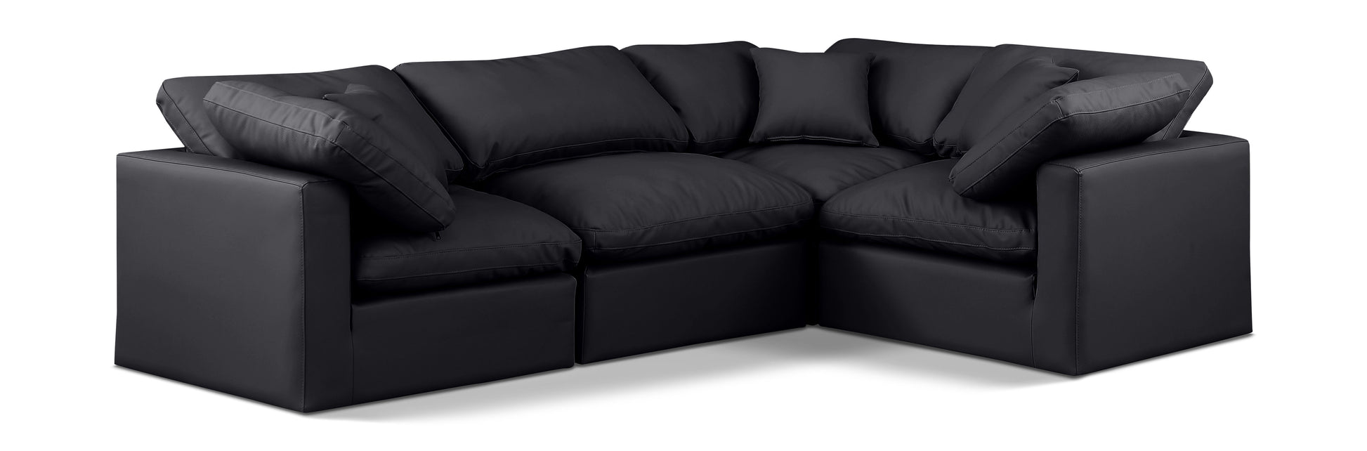 Indulge - Faux Leather 4 Piece Modular Corner Sectional