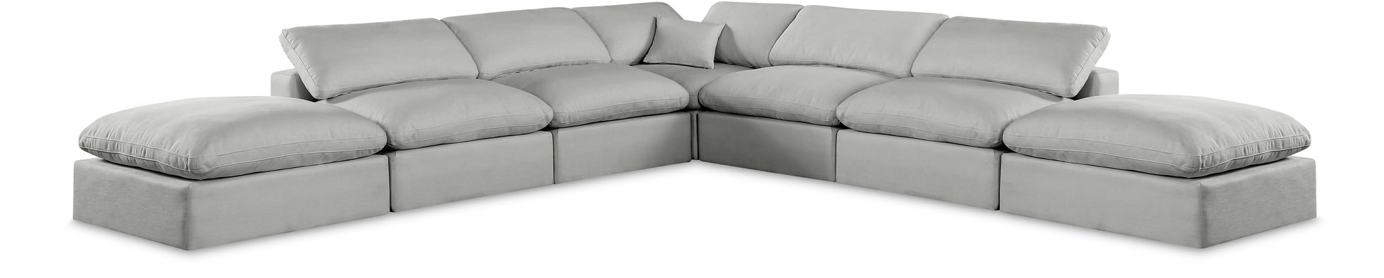 Comfy - 7 Piece Linen Modular Corner Sectional