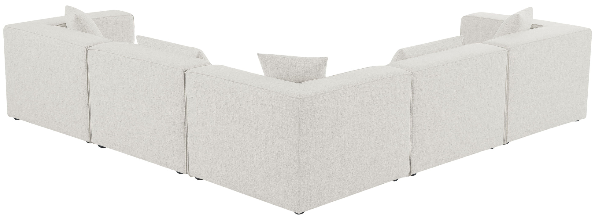 Cube - Linen 5 Piece Modular Corner Sectional