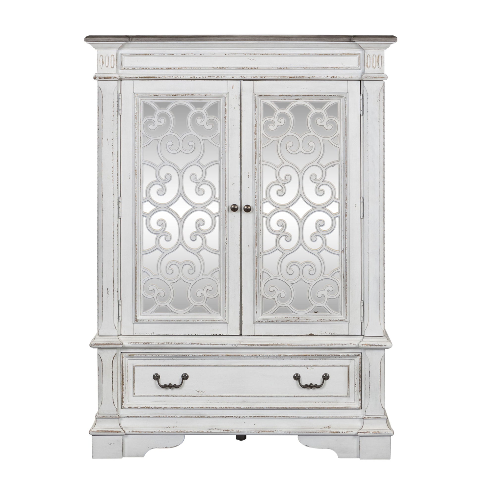 Abbey Park - Mirrored Door Chest - White