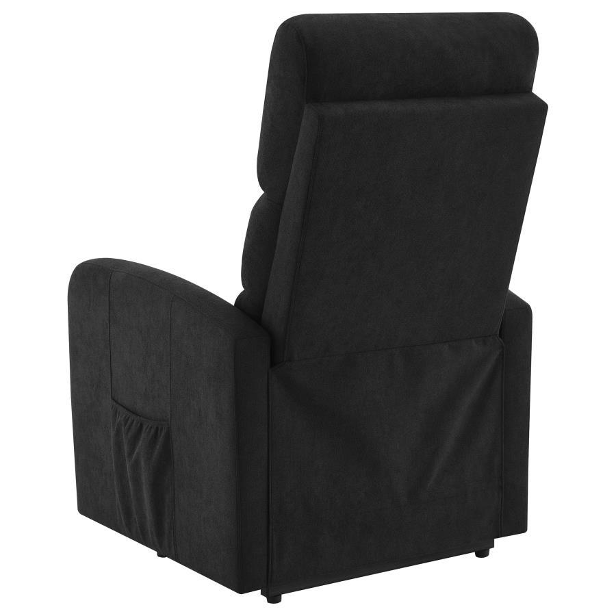 Amsdell - Upholstered Power Lift Recliner With Remote - Black