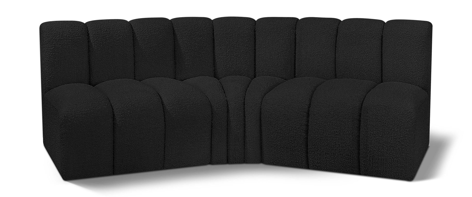 Arc - Boucle Fabric 3 Piece Modular Corner Sofa