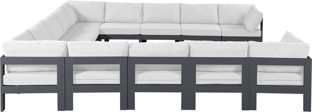 Nizuc - Outdoor Patio 13 Piece Modular Sectional With Gray Frame