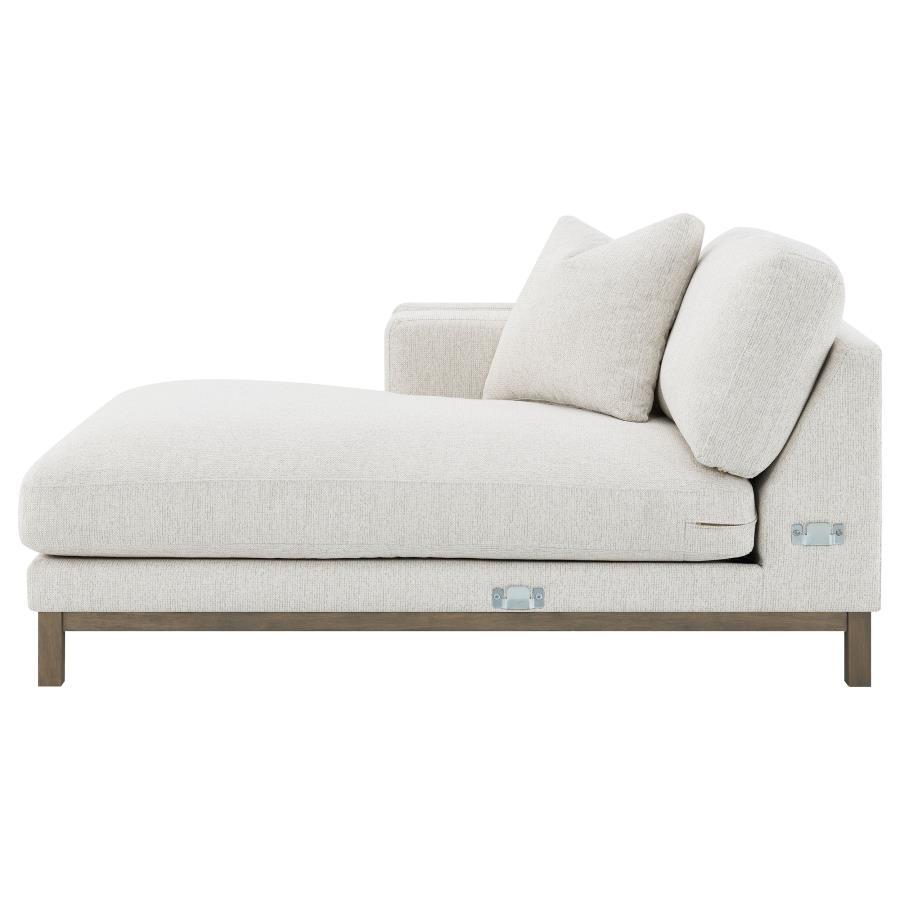 Geneva - Boucle Upholstered Sectional Chaise Sofa - Sand