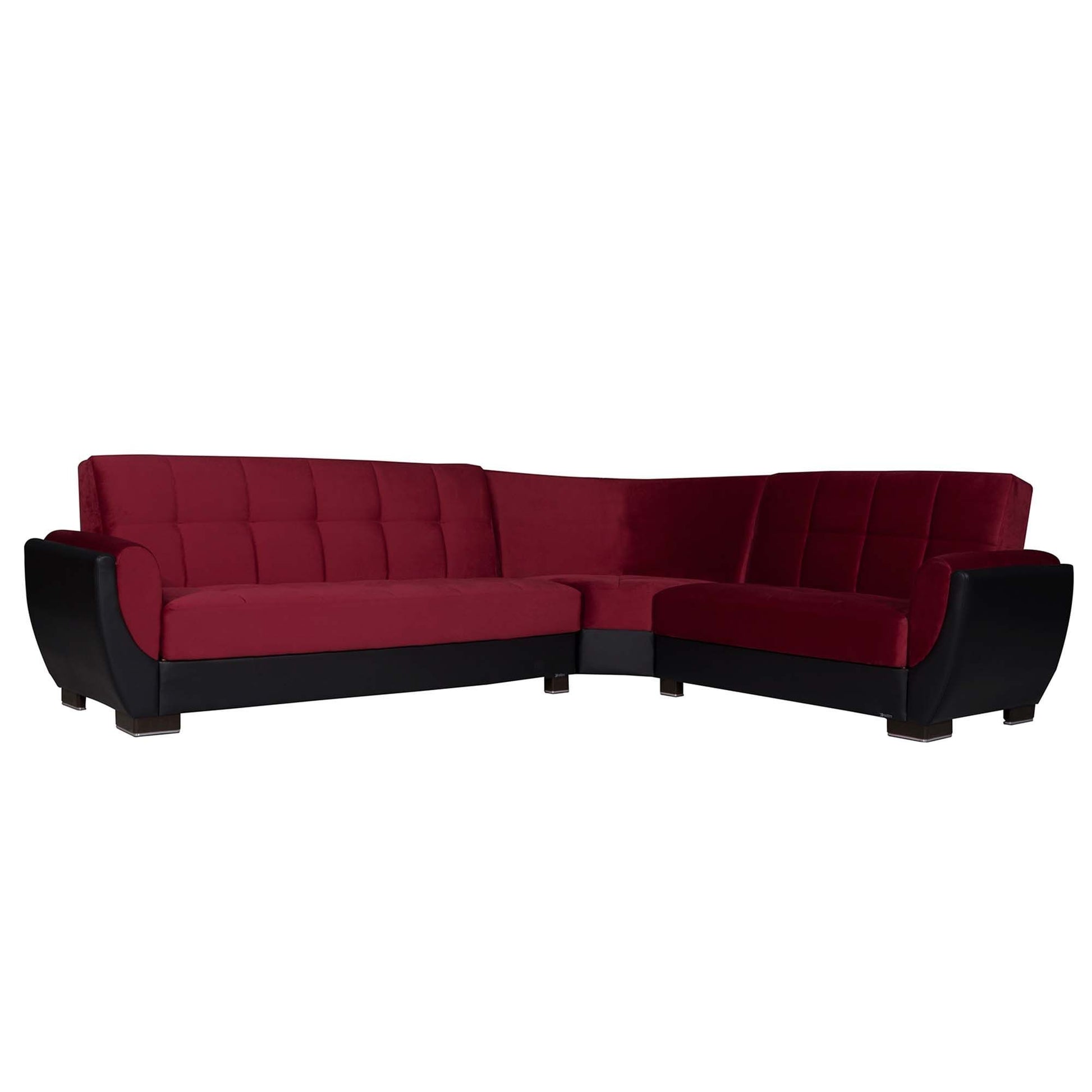 Ottomanson Armada Air - Upholstered Convertible Sectional With Storage - Microfiber