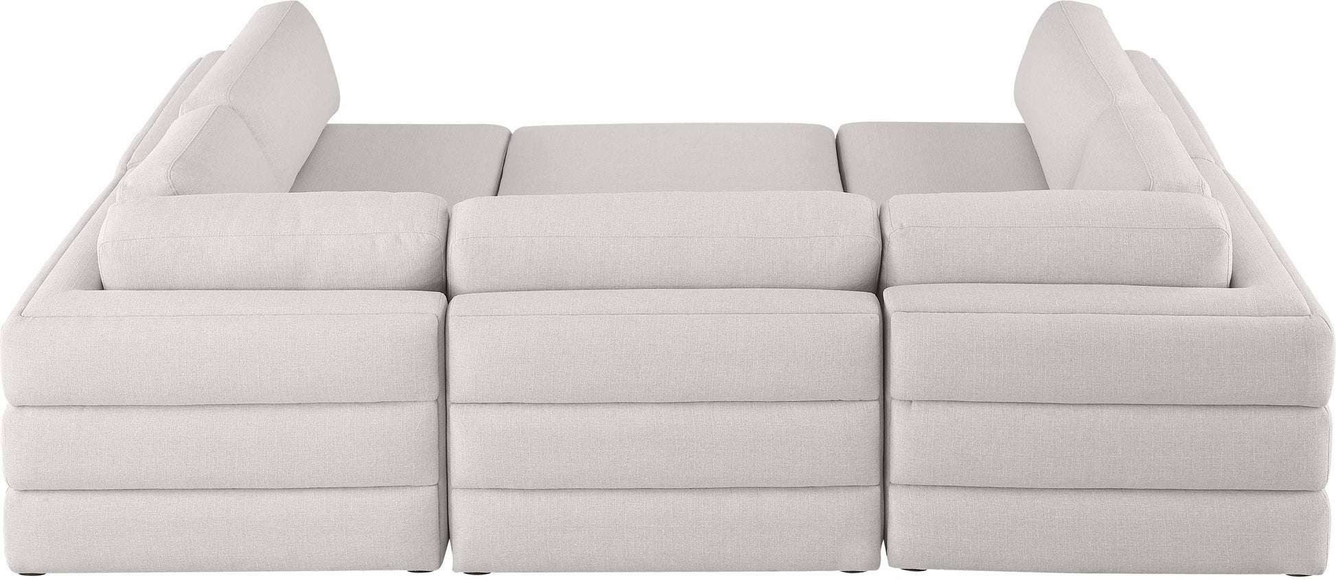 Beckham - 6 Piece Modular U-Shaped Armless Sectional