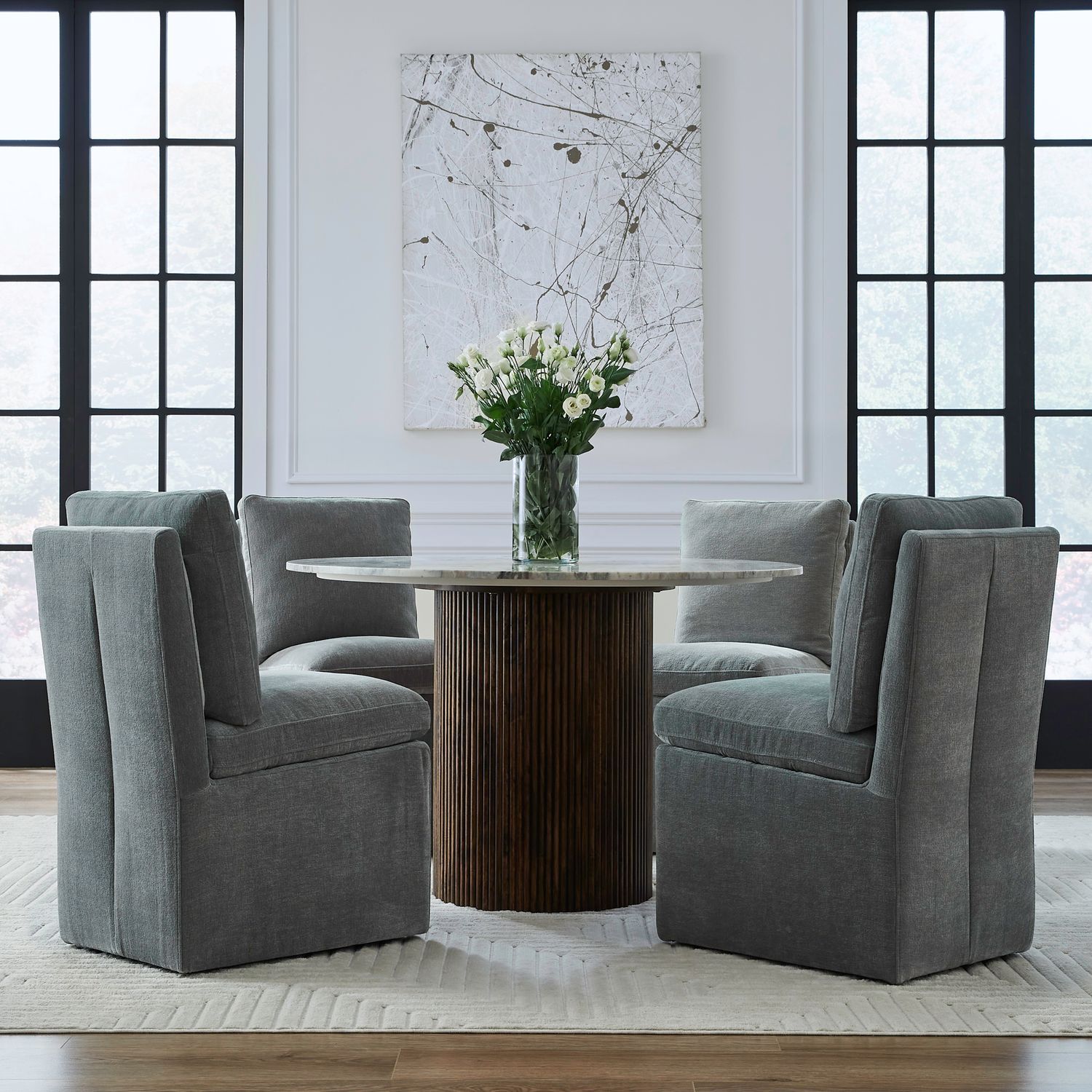 Accent Dining - Accent Dining Chair With Casters