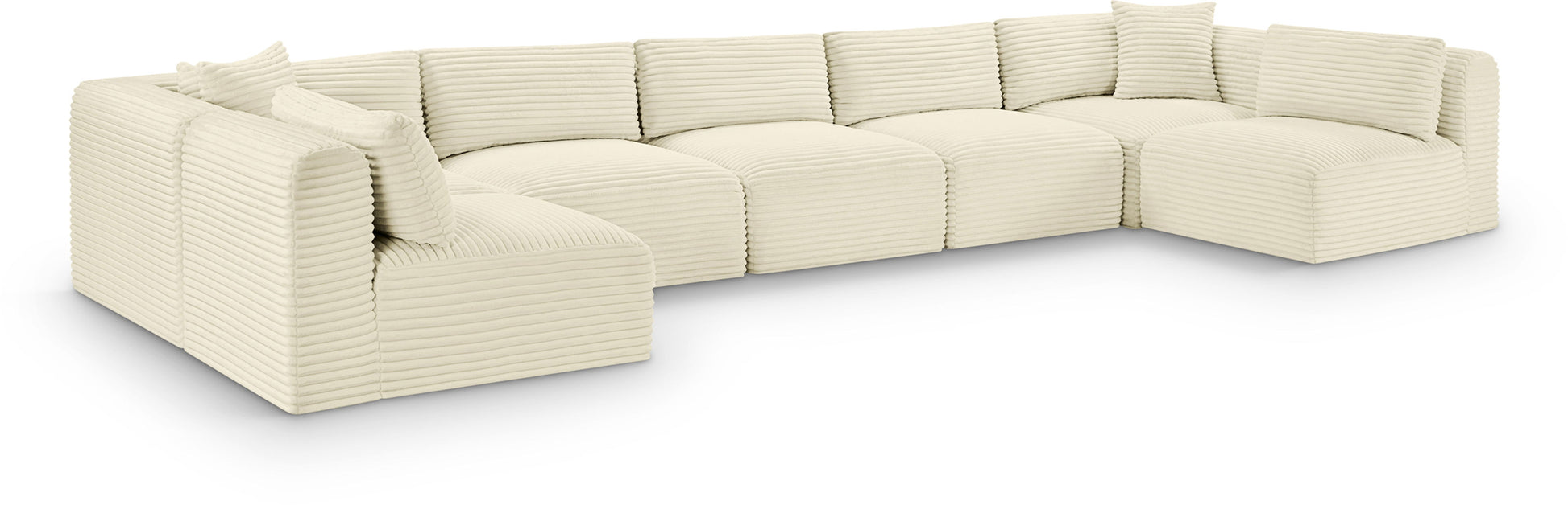 Shaggy - 7 Piece Modular U-Shaped Armless Sectional