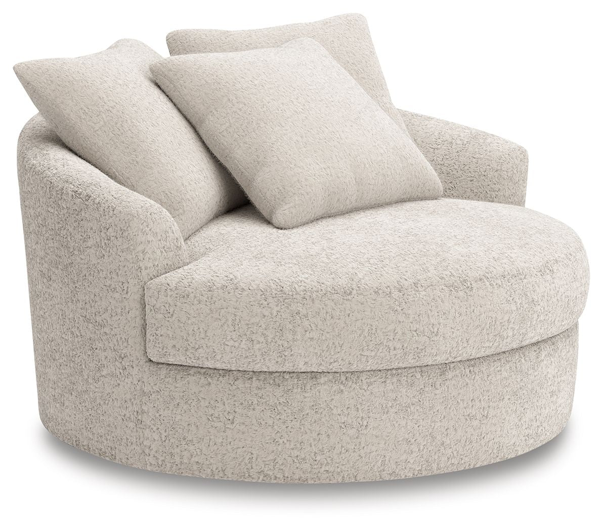 Cuddle Plush - Arctic - Oversized Swivel Accent Chair