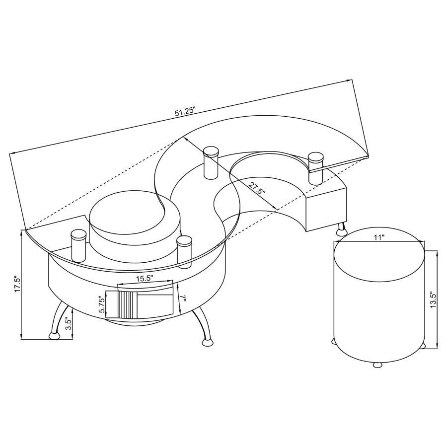 Buckley - 3 Piece Coffee Table And Stools Set