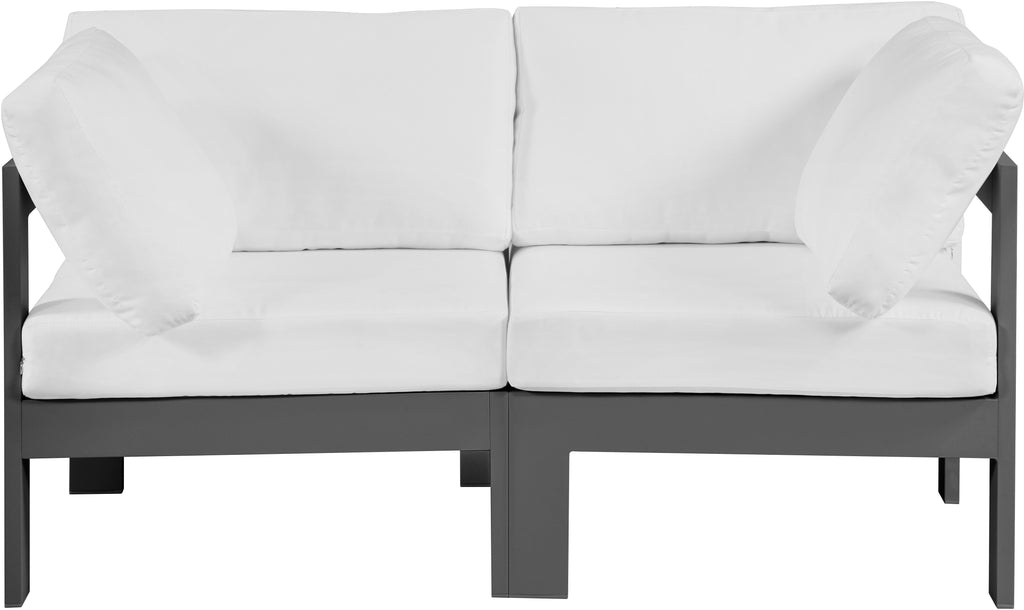 Nizuc - Outdoor Patio 2 Seat Modular Sofa With Gray Frame