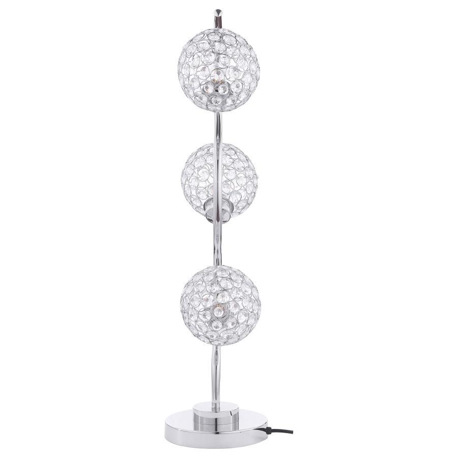Amberley - 3-Light Curvy Metal Table Lamp Silver - Silver