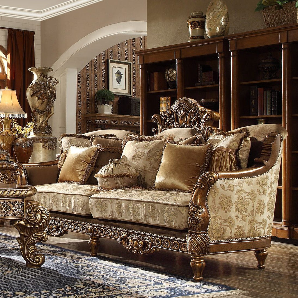 HD-610 - 3 Piece Sofa Set - Gold