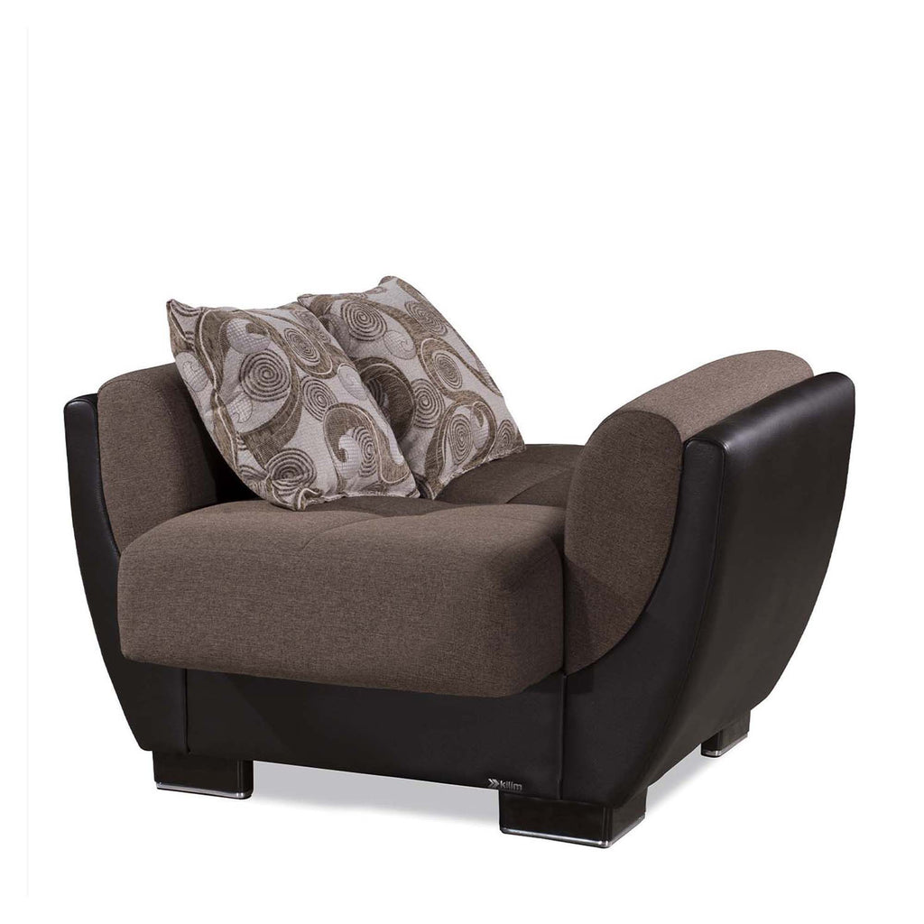 Ottomanson Armada Air - Upholstered Convertible Armchair With Storage - Polyester