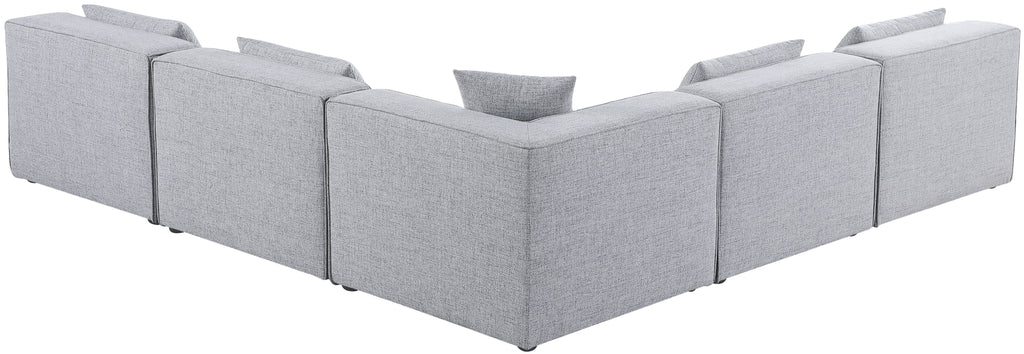 Cube - Linen 5 Piece Modular Corner Armless Sectional