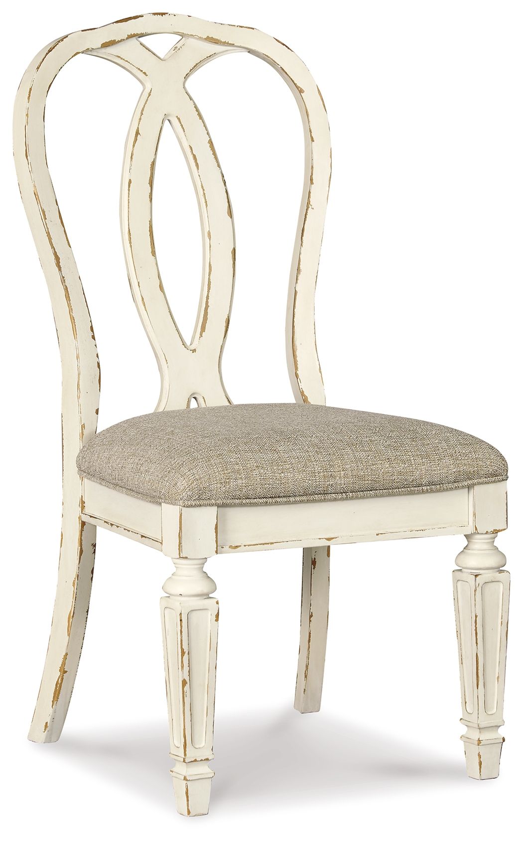 Realyn - Chipped White - Dining UPH Side Chair (Set of 2) - Ribbonback