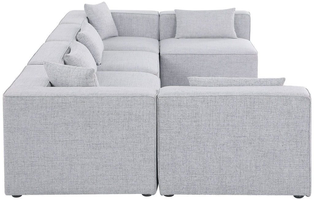 Cube - Linen 6 Piece Modular Armless Sectional