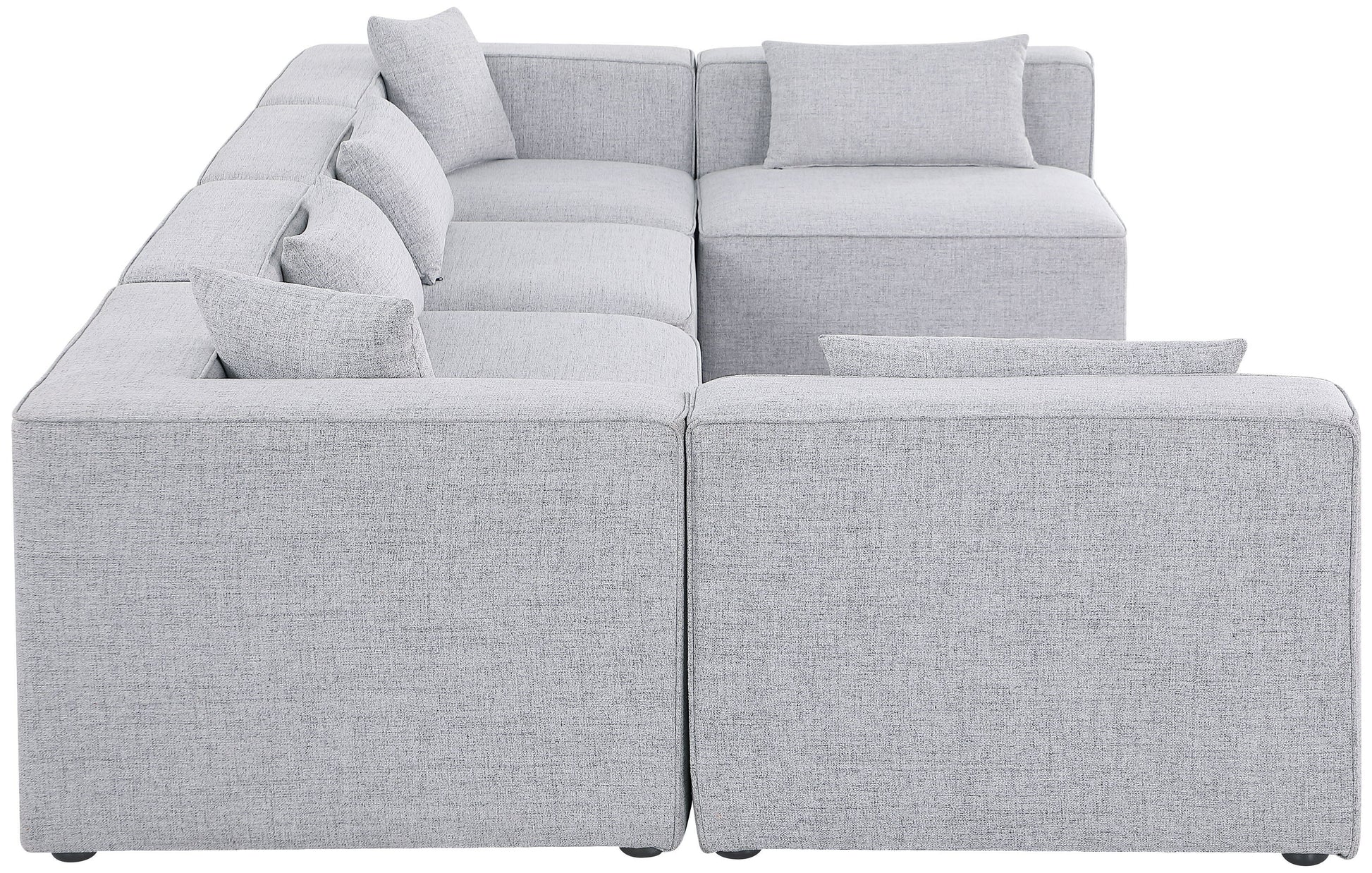 Cube - Linen 6 Piece Modular Armless Sectional
