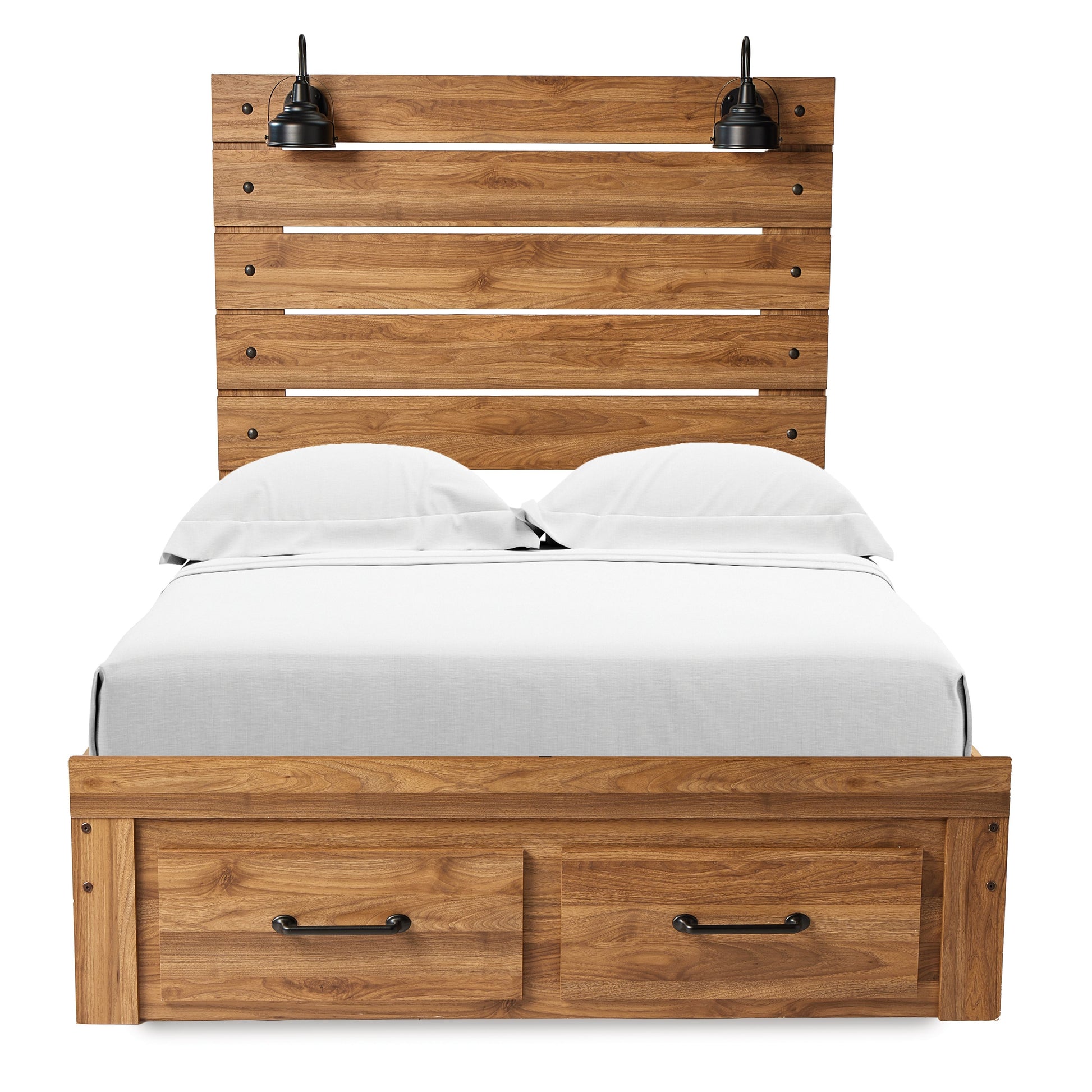 Pasklyn - Brown - Queen Panel Storage Bed
