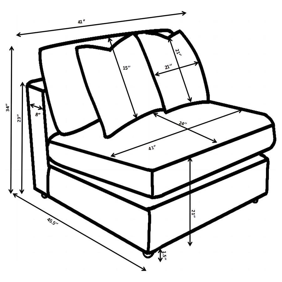 Blaine - Upholstered Armless Chair